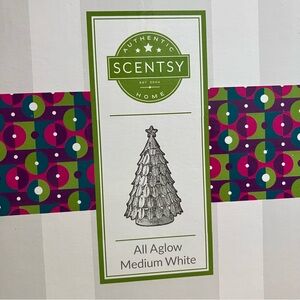 All Aglow Medium White Christmas Tree Scentsy Wax Warmer